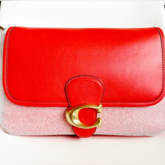 SOLD!—Coach soft Tabby. Red orange color. - Picture 6 of 7